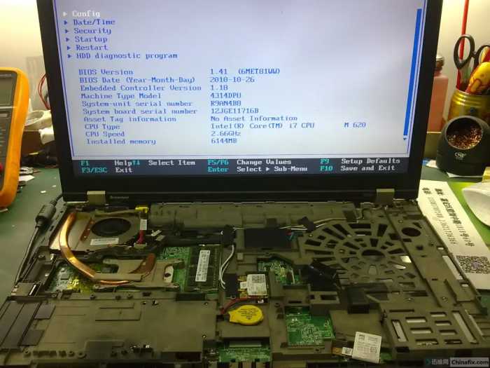 Thinkpad T510笔记本巧妙更改龟壳CPU电路维修一例