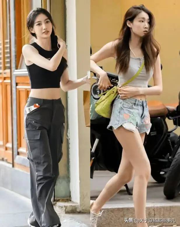 广州街头的时尚风景：“胸衣+露垮裤”的独特魅力